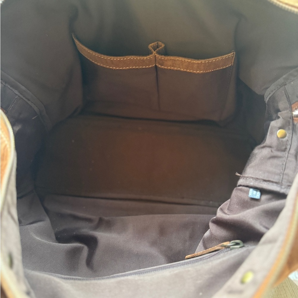 Unbranded Chocolate Brown Suede Leather Genuine Dispatch Travel Bag. 16X11X9 - Picture 8 of 9